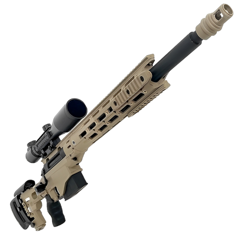 MSR sniper gel blaster by JIEYING featuring adjustable stock, precision scope, and long-range accuracy. MSR sniper gel blaster by JIEYING featuring adjustable stock, precision scope, and long-range accuracy.