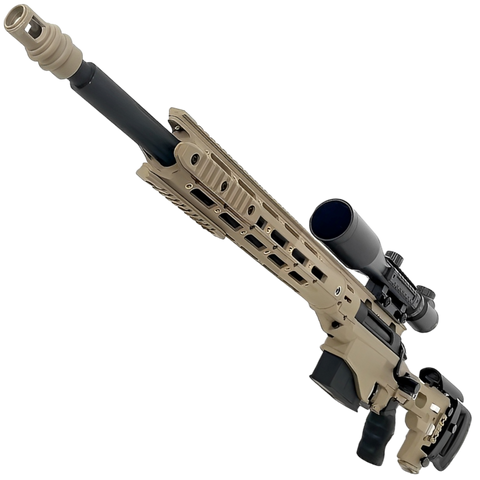 JIEYING MSR sniper gel blaster with bolt-action mechanism, scope, and durable nylon construction. JIEYING MSR sniper gel blaster with bolt-action mechanism, scope, and durable nylon construction.