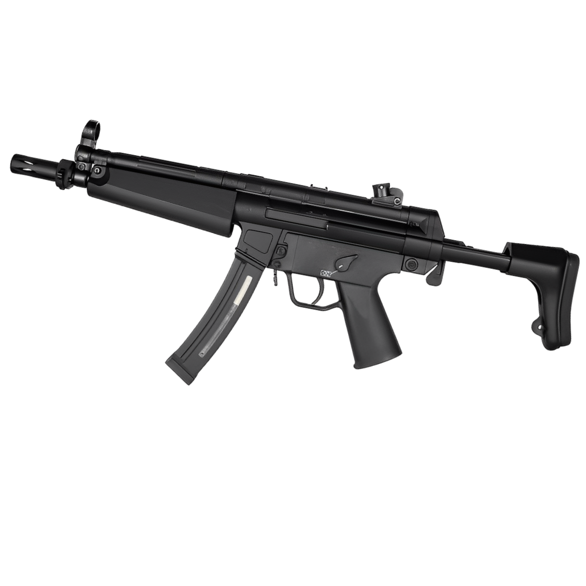 MP5 gel blaster in black by CYMA, designed with a lightweight plastic body and robust nylon gearbox for high performance.