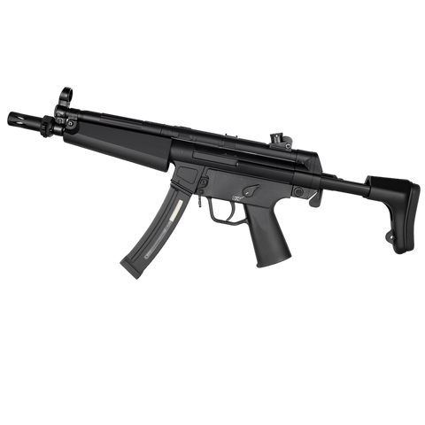 MP5 gel blaster in black by CYMA, designed with a lightweight plastic body and robust nylon gearbox for high performance.