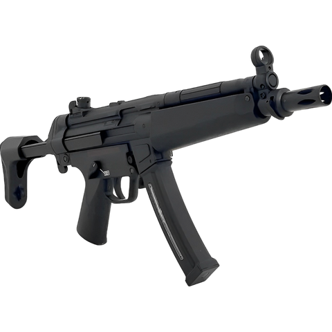 Black CYMA MP5 gel blaster featuring precise aim, lightweight plastic body, and reliable automatic functionality.