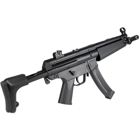 MP5 black gel blaster by CYMA, equipped with a nylon gearbox, semi/full automatic firing modes, and ergonomic design.